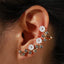 Sweet Flower Alloy Inlay Rhinestones Women's Ear Clips