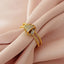 Simple Style 18K Gold Plated Zircon Open Ring for Women