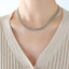 Retro Geometric Titanium Steel Plated Lace Chain Necklace