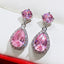 Fashion Water Drop AAA Zircon Copper Inlaid Diamond Emeral Earrings