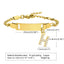 Stainless Steel Zircon Inlay English Letter Bracelet for Women and Children