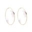 IG Style Fashion Fabric Butterfly Alloy Hoop Earrings