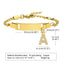 Stainless Steel Zircon Inlay English Letter Bracelet for Women and Children