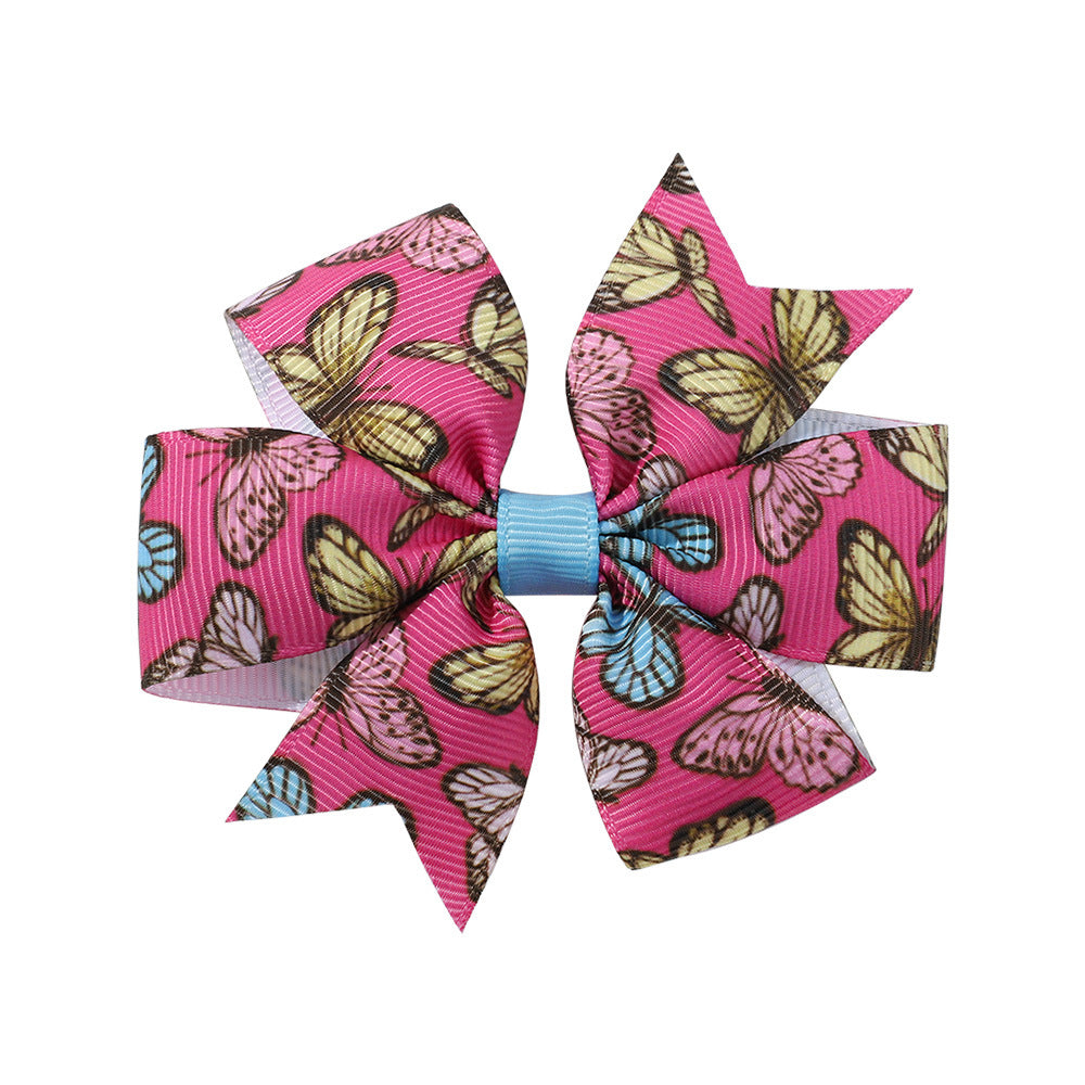 Children's Daisy Sunflower Bow Hair Clip - 20 Color Options