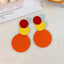 Artistic Geometric Alloy Spray Paint Women's Earrings