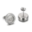 "Round Zircon Stainless Steel Stud Earrings with Micro-Inlaid Crystals – Simple and Fashionable Korean Style"