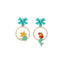 Fashion Cartoon Enamel Butterfly Bow Drop Earrings