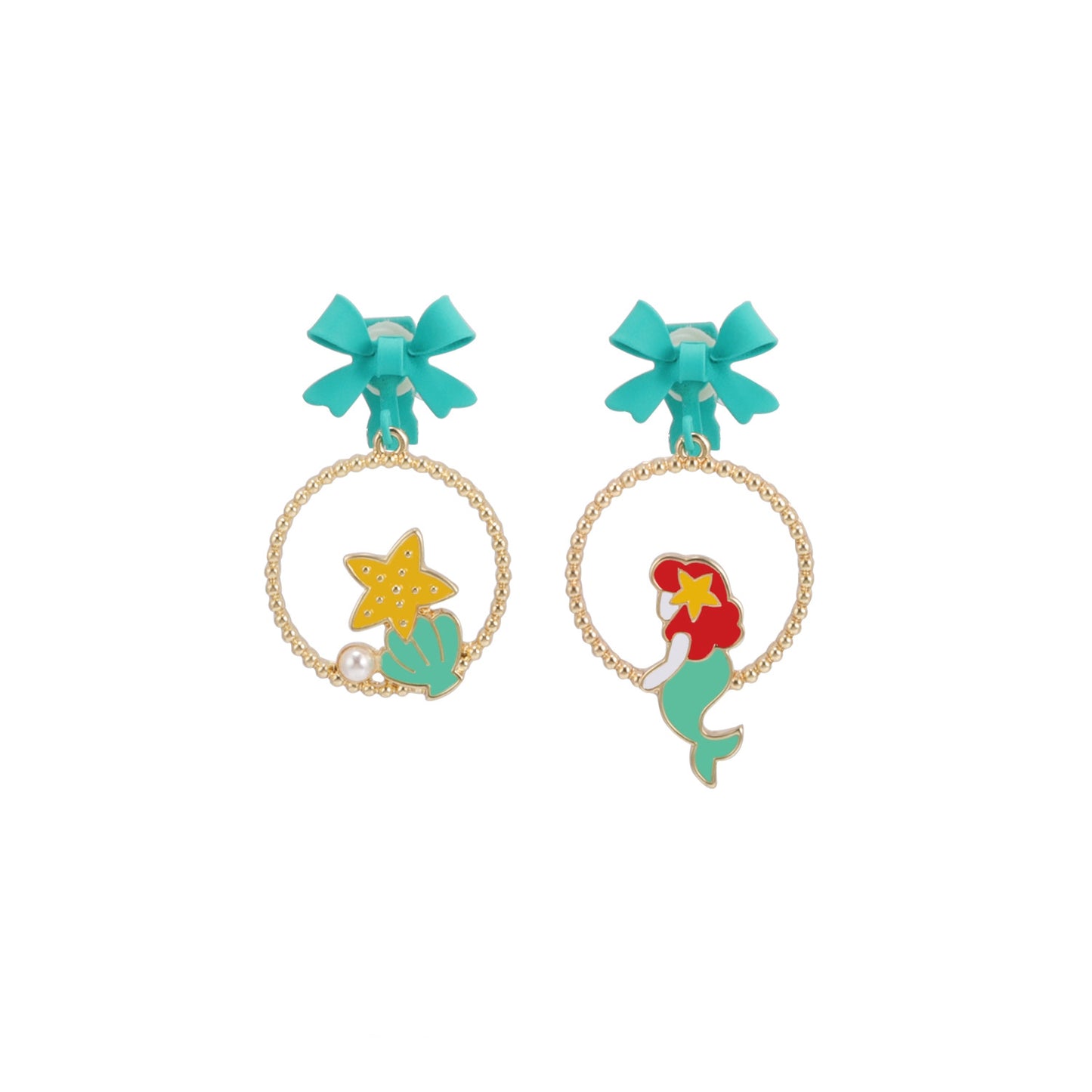 Fashion Cartoon Alloy Enamel Stoving Varnish Drop Earrings