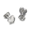 Heart-Shaped Stainless Steel Stud Earrings with Diamond Accents - Minimalist Titanium Steel Jewelry