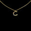 Simple Style 18k Gold Zircon Letter Pendant Necklace