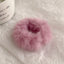 Women's Plush Fabric Hair Tie - Solid Color Ponytail Holder