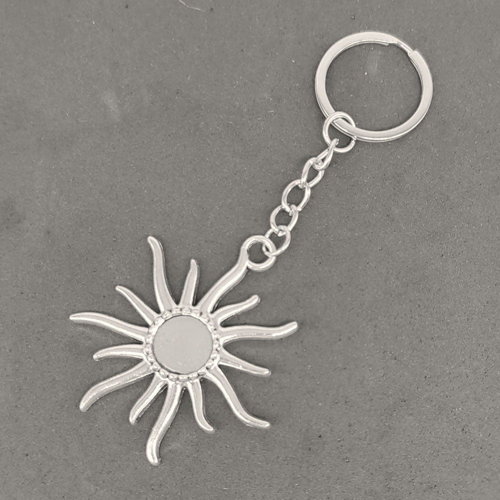 Retro Sun Moon Gold Plated Alloy Keychain Pendant