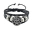 Punk Letter PU Leather Unisex Bracelet with Snap Clasp - Heavy Metal Band Inspired Braided Accessory