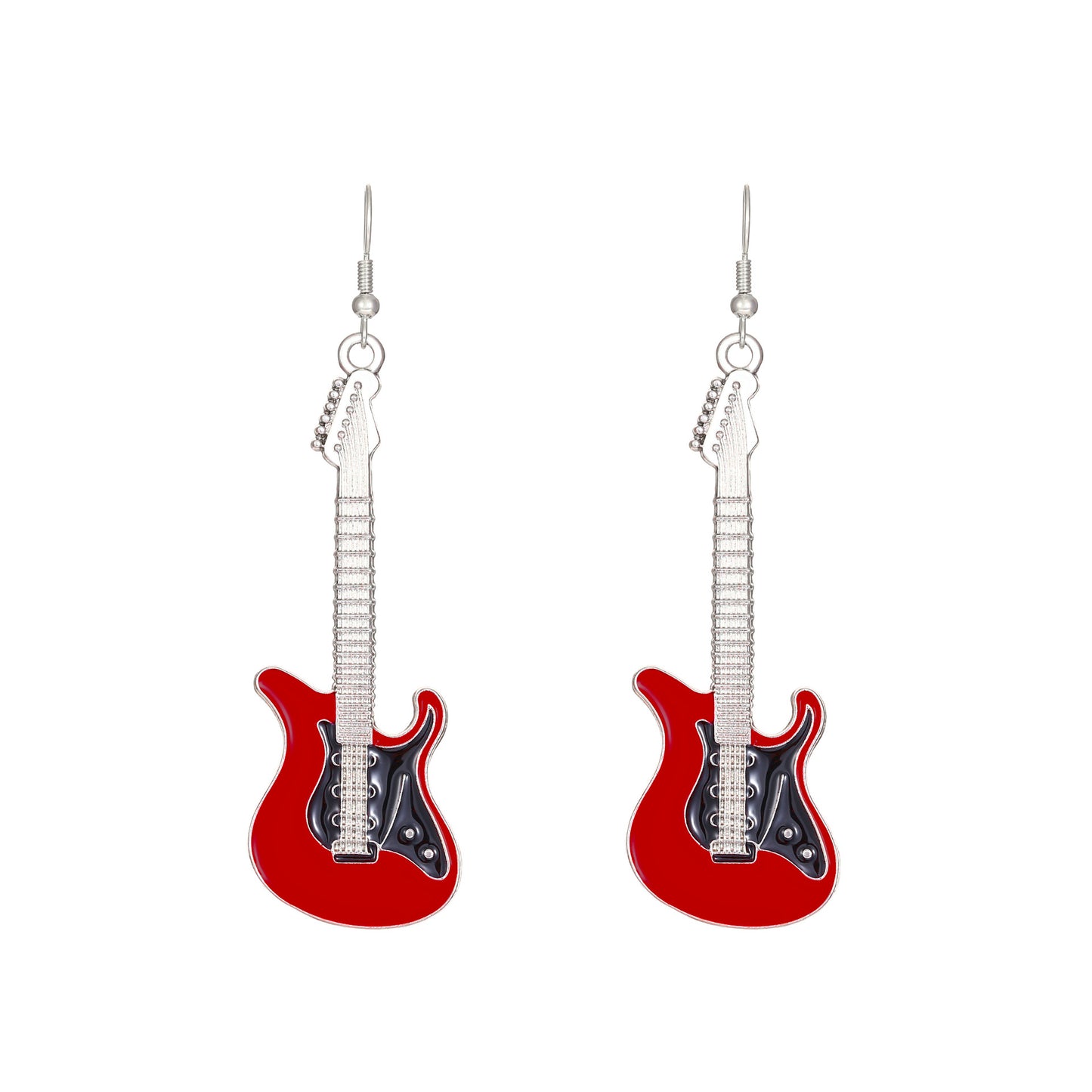 Retro Punk Electric Guitar Earrings - Chic Alloy Music Dangle Jewelry for Women