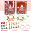 Simple Style Christmas Tree Alloy Jewelry & Red Gold Silver Countdown Calendar DIY Kids Gift Bracelet Set