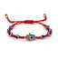 Vintage Evil Eye Palm Blue Eye Evil Eye Red Rope Woven Adjustable Bracelet