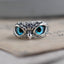 Silver Owl Adjustable Ring - Unique Vintage Style for Couples