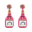 Bohemian Creative Rice Beads Wine Bottle Glass New Year Party Earrings