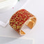 Bohemian Ethnic Colored Gravel Rhinestone Open Cuff Bracelet