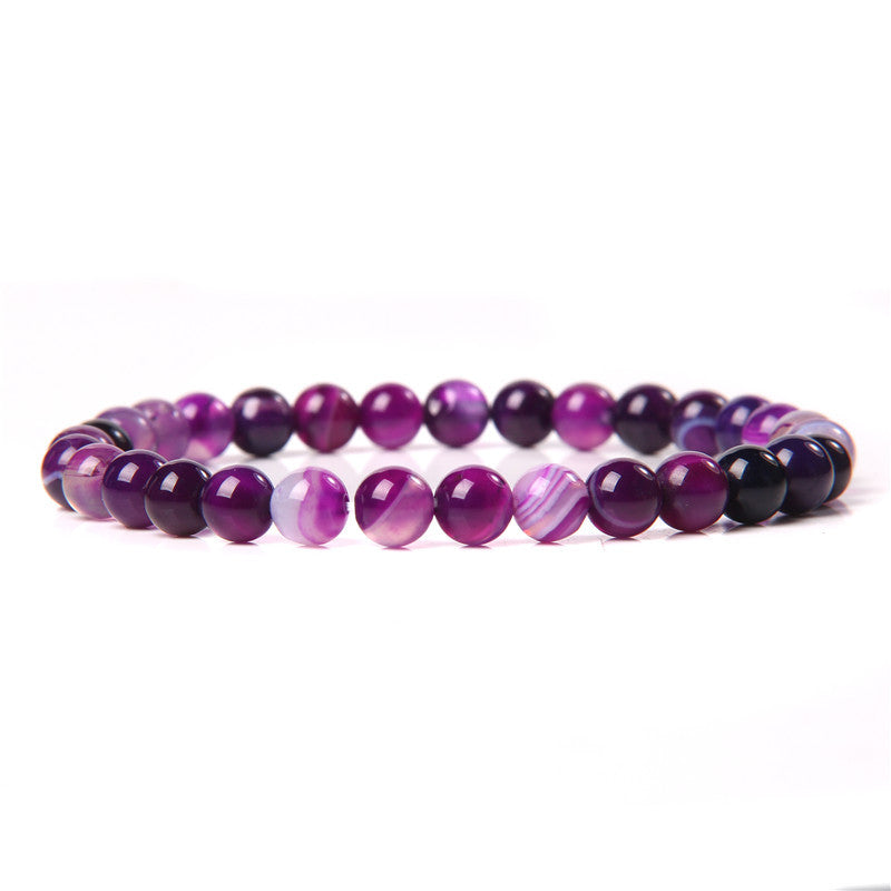 Fashion Natural Stone Crystal Agate Beaded Bracelet for Women