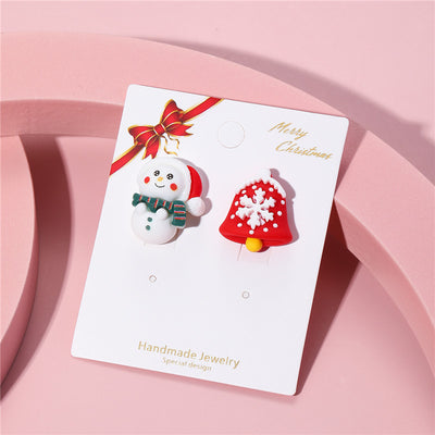 Cute Christmas Hat Resin Kid's Ear Clips - Festive Holiday Gift for Children