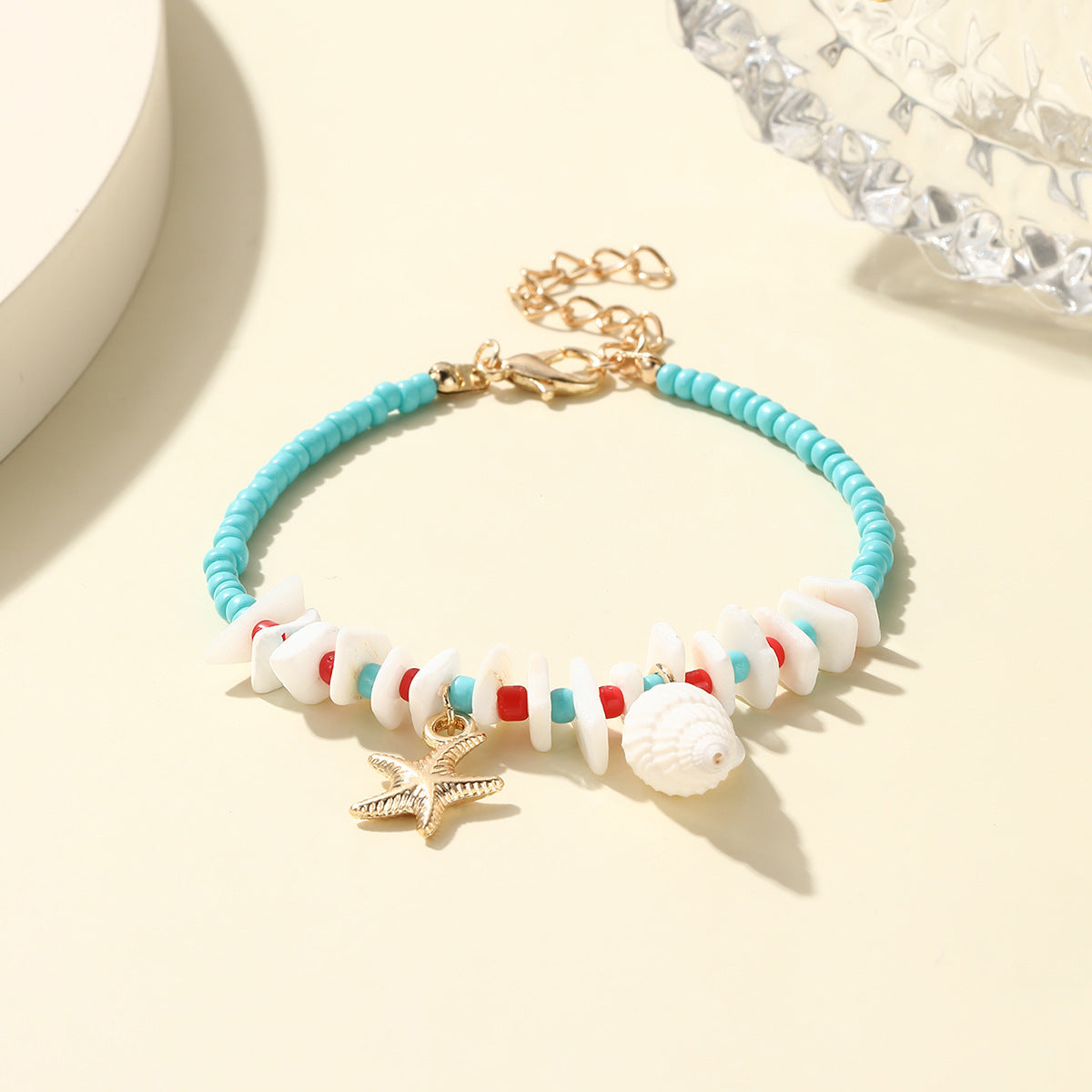 Ocean Breeze Beaded Shell and Starfish Bracelet Set