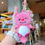 Cartoon Fruit Doll PVC Keychain Accessory