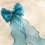 Children's Bow Knot Pearlescent Yarn Hair Clip with Long Streamers