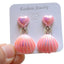 Simple Shell Resin Heart Ear Cuffs for Girls