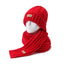 Unisex Simple Style Solid Color Knit Wool Cap and Scarf Set