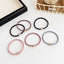 Women's Solid Color Rhinestone Elastic Hair Tie