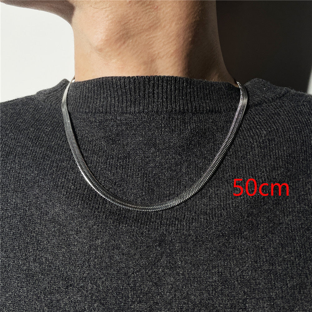 European American Stainless Steel Snake Chain Choker Necklace