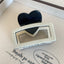 Vintage Heart & Square Acetate Hair Claw Clip Set