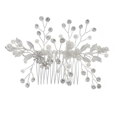 Handmade Alloy Pearl Bridal Hair Comb Wedding Party Headdress Accessories