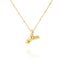 14k Gold Plated Alloy Letter Pendant Necklace