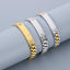 18K Gold Plated Stainless Steel Men's Adjustable Bracelet Watchband