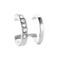 New Line Diamond Ear Clip Fashion Double C Ear Bone Clip Double U-shaped Pierced Ear Clip Wholesale Nihaojewelry