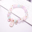 Cute Animal & Daisy Beaded Glass Bracelet for Women