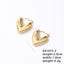 IG Style Vintage Heart Shape Gold Plated Stainless Steel Ear Clips