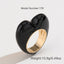 Heart Shape Enamel Alloy Rings - Original Design Valentine's Day Jewelry