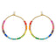 1 Pair Minimalist Rainbow Beaded Glass Earrings for Women