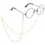 Fashion Geometric Alloy Shell Crystal Pearl Glasses and Mask Chain