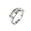 Fashion Geometric Cross Stainless Steel Couple Ring