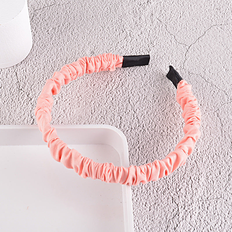 Fashion Candy Color Solid Sponge Wide Headband for Women