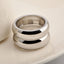 Wholesale Minimalist Titanium Steel Double Layer Rings for Women