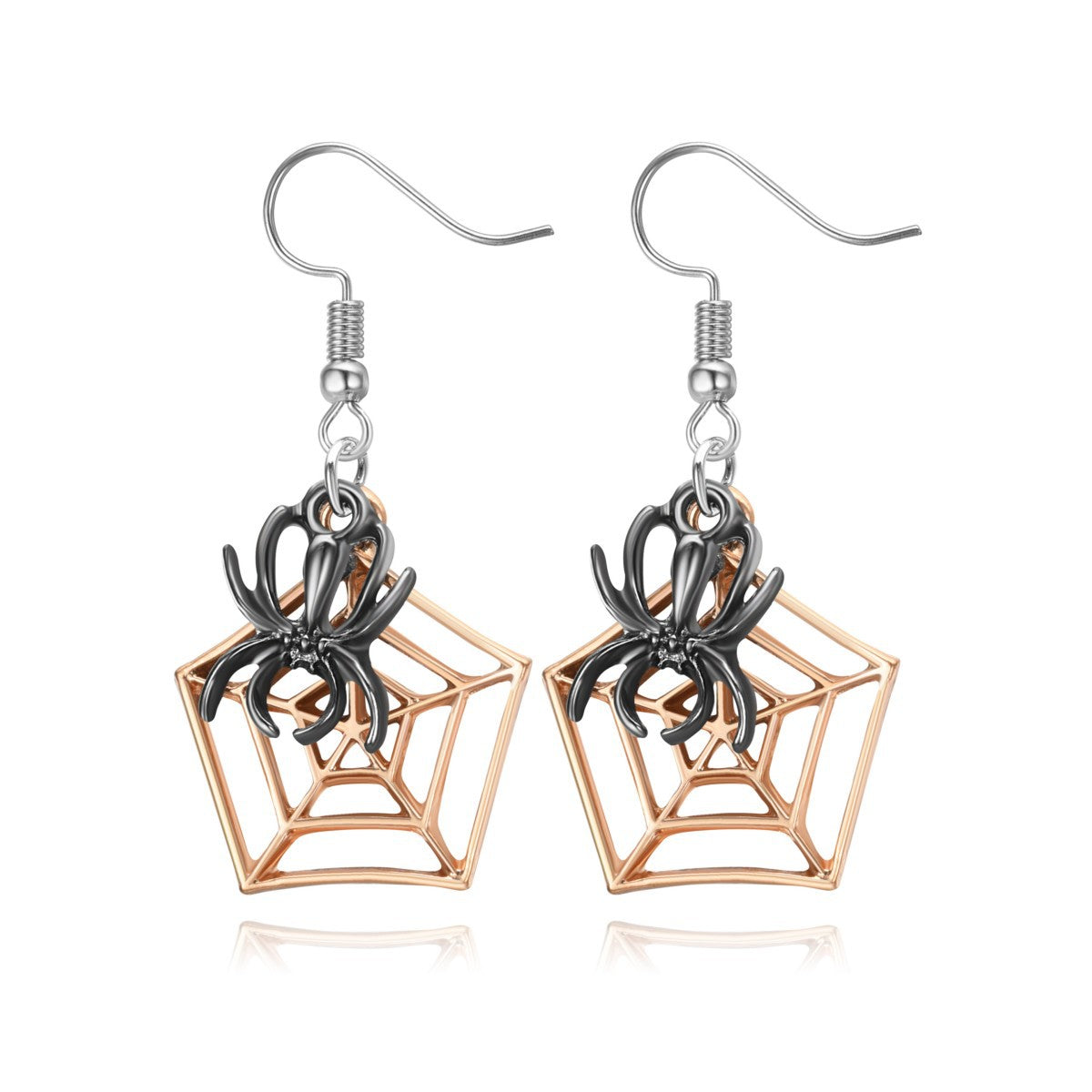 Halloween Skull Pumpkin Spider Web Alloy Earrings Set