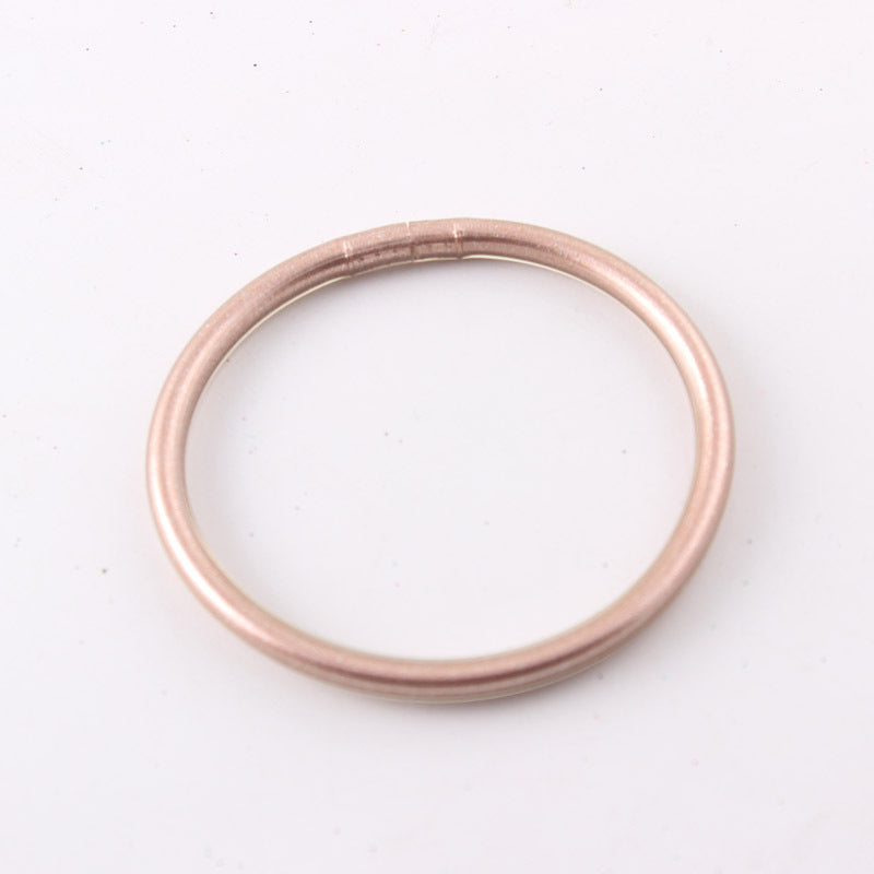 Simple Style Solid Color Silicone Women's Bangle with Gold Foil Accents