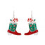 Fashion Christmas Tree Candy Cane Bell Drop Earrings for Women