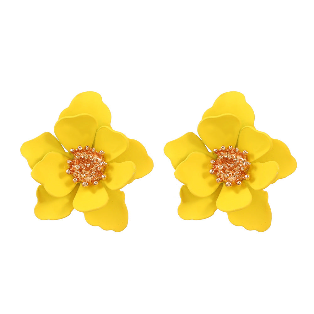 1 Pair Minimalist Flower Acrylic Stud Earrings