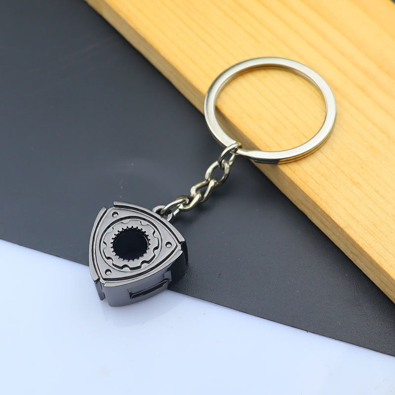 Simple Style Car Wheel Metal Keychain with Automotive Tool Charms